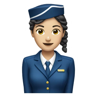 Flight attendant uniform dark blue  sticker