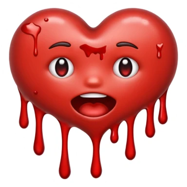 cut emoji bleeding out sticker