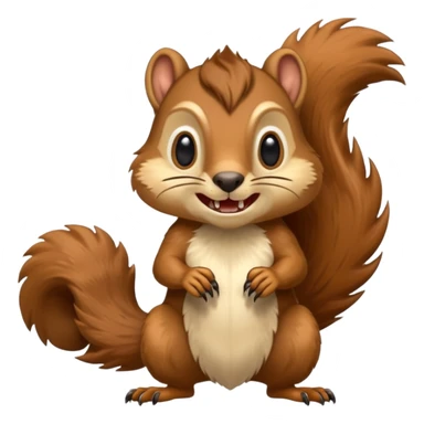 A prehistoric saber-tooth squirrel sticker