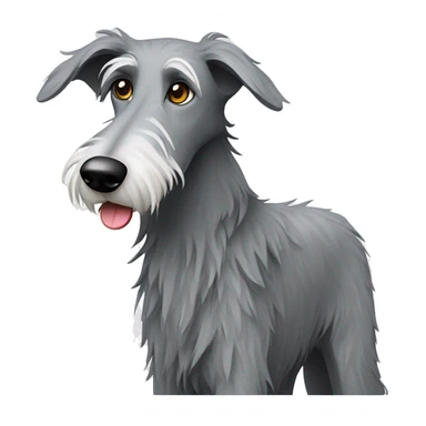 Grey deerhound with messy fur sticker