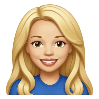 Faith Evans with long blonde hair sticker