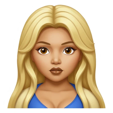 Lil Kim with long blonde hair sticker