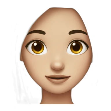 girl with black hair and lots of freckles sticker