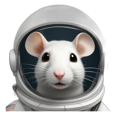 astronaut rat realistic sticker