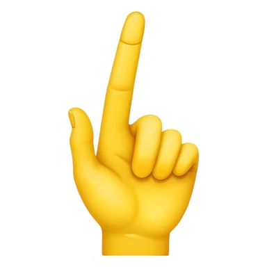 yellow hand making L sticker