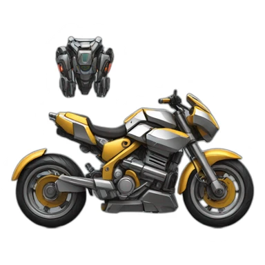 "autobot redesign mecha motorcycle" sticker