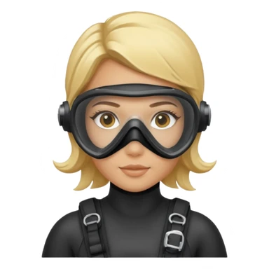 scuba diving girl blonde  sticker