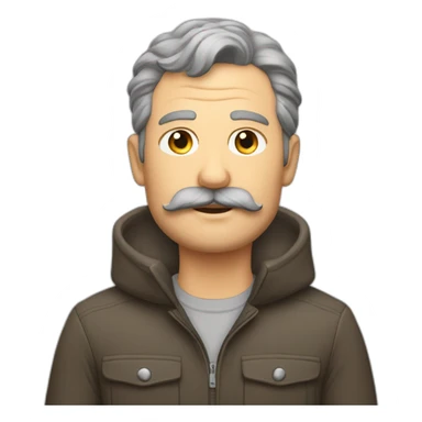 Dad with mustache driving volga sticker