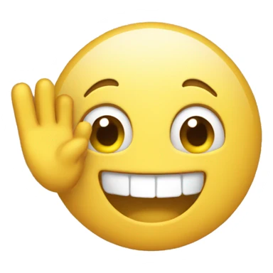 Smile while waving sticker