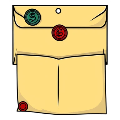 sealed letter with wax seal sticker