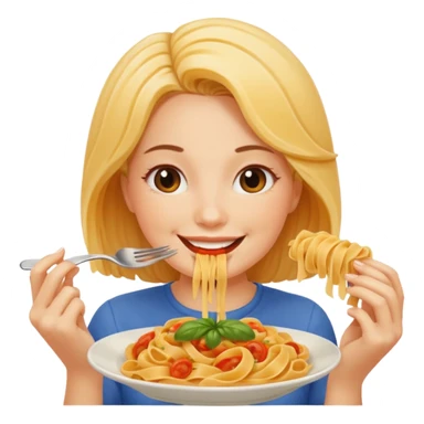 the woman who eats pasta sticker