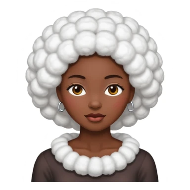 Black lady with cotton sticker