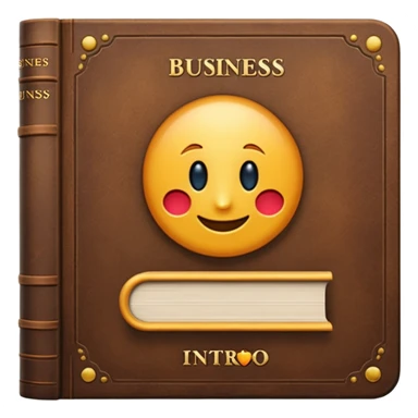 a book with a title " business intro " sticker