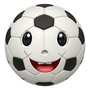 BALON DE FUTBOL CON CARAS ASOMBRO sticker