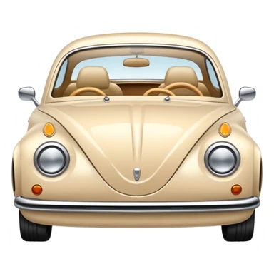 Beige cream car emoji sticker