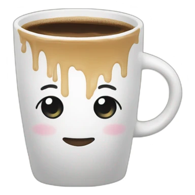 Cute coffee mug sticker
