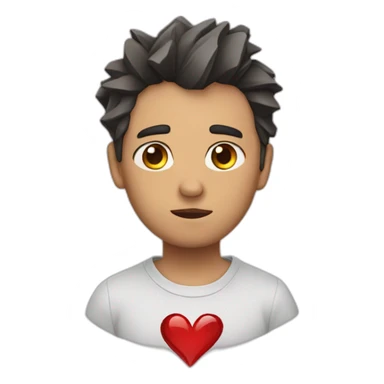 fractured heart sticker