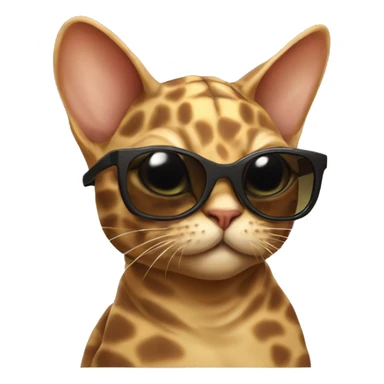 Tortoise Cat with sunglasses sticker