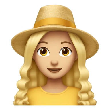 Blonde girl with rigatoni hat sticker