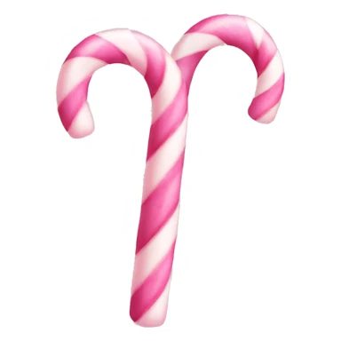 Light pink candy canes, with pink bow on it sticker