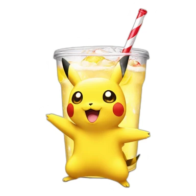 Pikachu-drink-Soda sticker