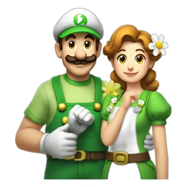 Luigi and Daisy sticker
