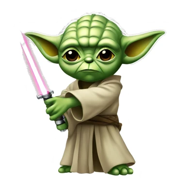 Yoda avec un sabre laser sticker