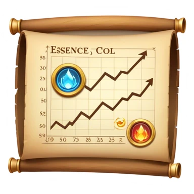 magicspell essence scrolls with trading charts on the screen sticker