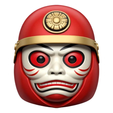 daruma with shogun helmet sticker