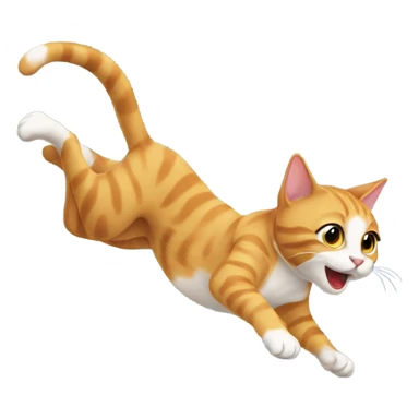 Cat doing a backflip  sticker