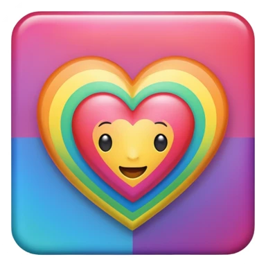 Corazon de arcoiris sticker