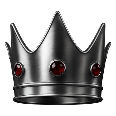 realistic black crown with red gems sticker