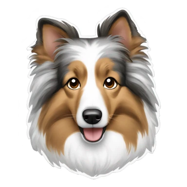 merle sheltie sticker