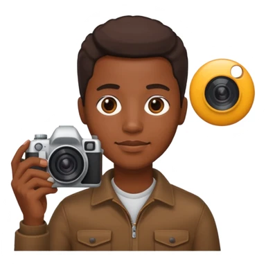 Make a blackest person hold a camera sticker