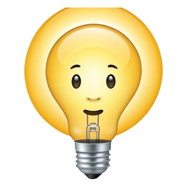 a glowing lightbulb where you can't see the middle of it because it is glowing so bright sticker