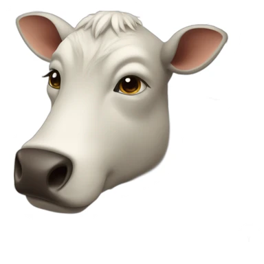 Une vache sur une pêche sticker