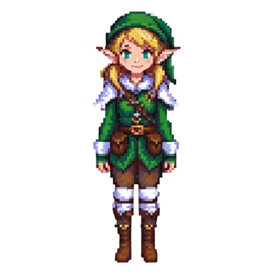 female elf adventurer sticker