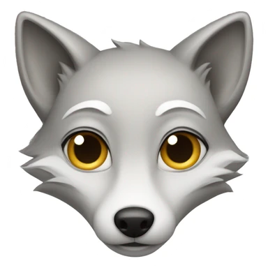 The face of the species of a silver fox sticker