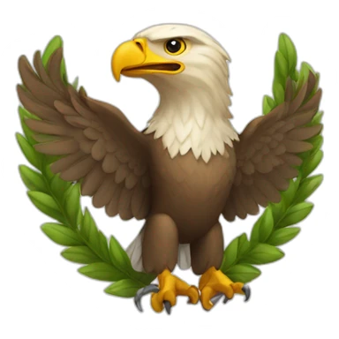 eagle with a laurel wreath underneath sticker