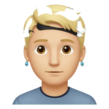 blond earringed with no beard man sticker