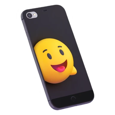 3D emoji style iPhone, angled view, no text sticker