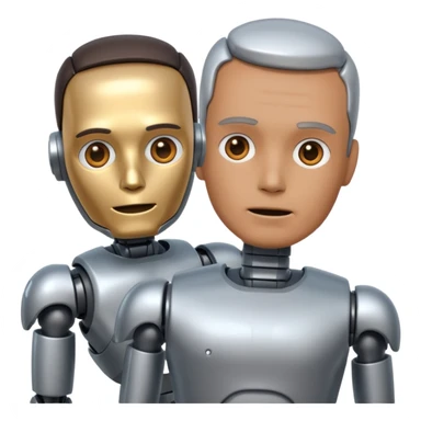 Robot killing a man sticker