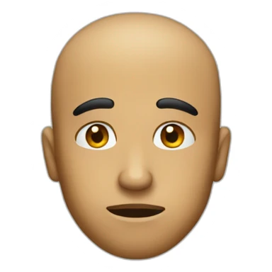 Raised eyebrows closed mouth sticker