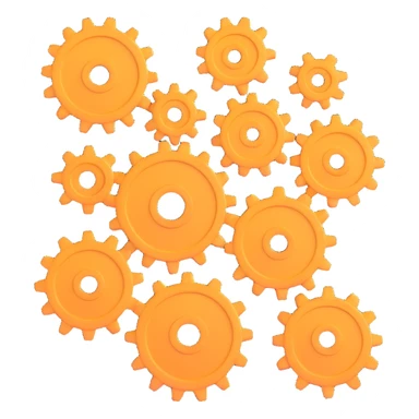 The interesting mechanism consists of five gears sticker