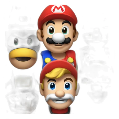 Mario and benten and batman sticker