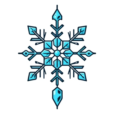 Cute snowflake with icicles sticker