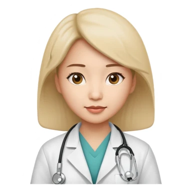 asian woman doctor sticker