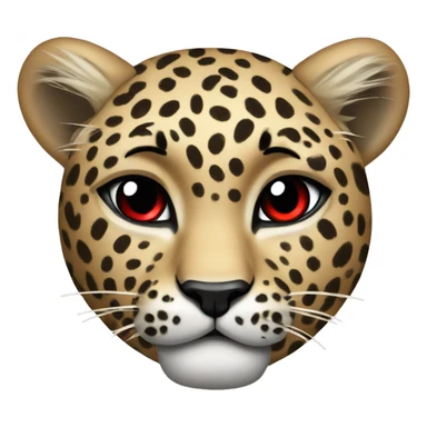Leopard with red lips and bow looking sassy sticker