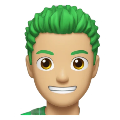 rononoa zoro de one piece qui porte le maillot de foot de l'Algérie sticker