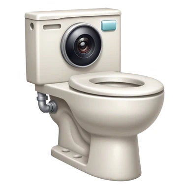 Camera coming out of toilet sticker
